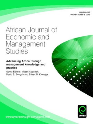 cover image of African Journal of Economic and Management Studies, Volume 4, Issue 2